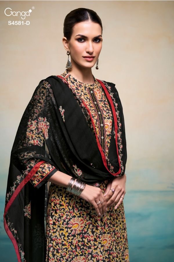 Ganga Fashion Ruby S4581 Premium Cotton Suit S4581-D
