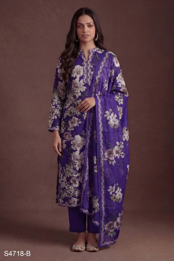 Ganga Fashion Tamia S4718 Cotton Ladies Suit S4718-B