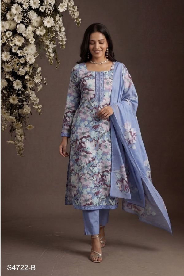 Ganga Fashion Thea S4722 Cotton Ladies Suit S4722-B