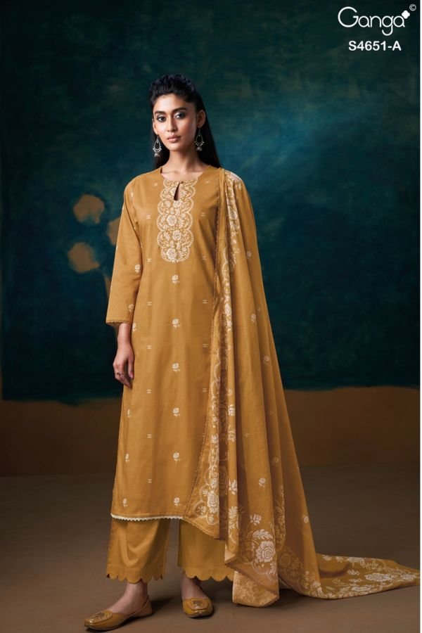 Ganga Fashion Tosha S4651 Cotton Ladies Suit S4651-A