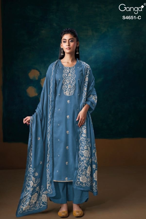 Ganga Fashion Tosha S4651 Cotton Ladies Suit S4651-C