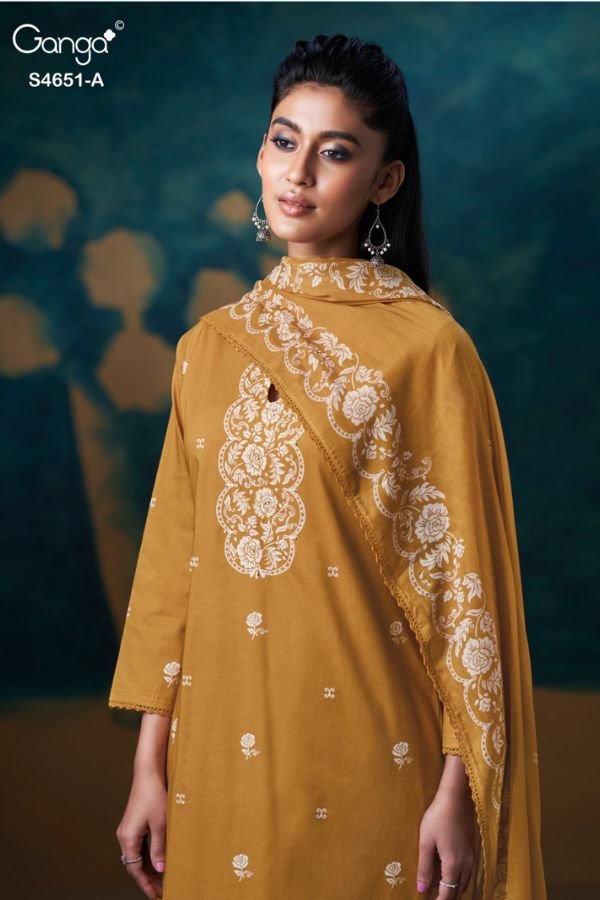 Ganga Fashion Tosha S4651 Cotton Ladies Suit S4651-A