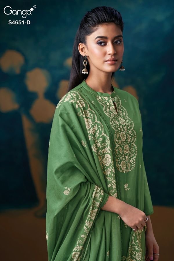 Ganga Fashion Tosha S4651 Cotton Ladies Suit S4651-D