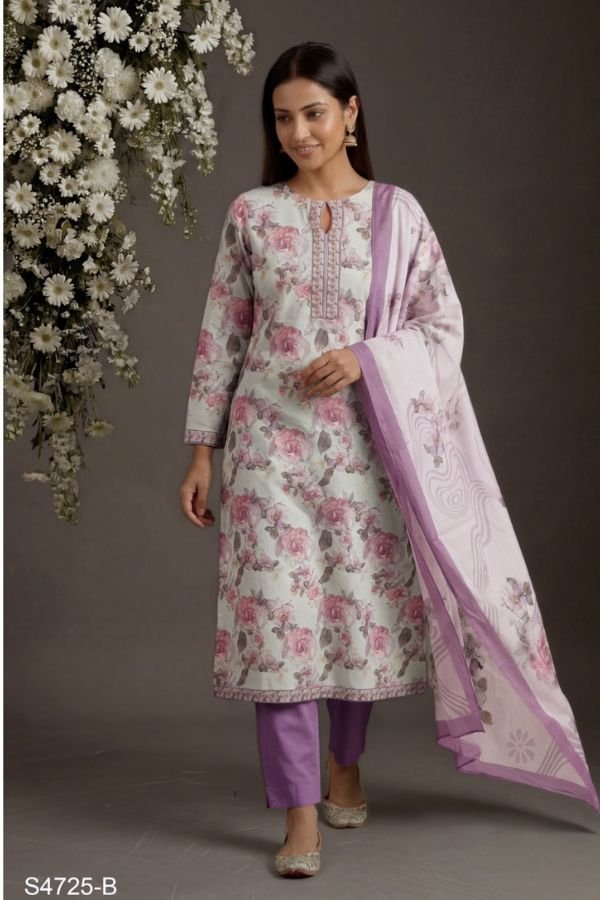 Ganga Fashion Zahra S4725 Premium Cotton Suit S4725-B