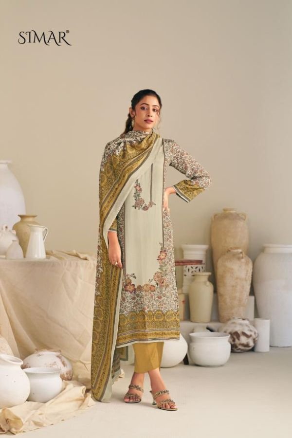 Glossy Simar Fenna Pure viscose Mal Ladies Suit 8190-D