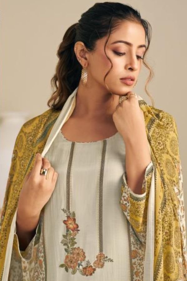 Glossy Simar Fenna Pure viscose Mal Ladies Suit 8190-D