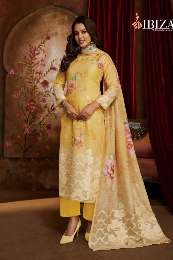 Ibiza Lifestyle Lime Light Linen Salwar Suit 15977