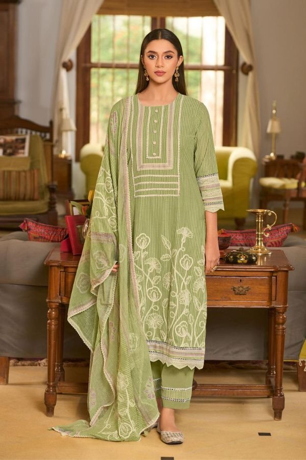 Jay Vijay Prints Basera Mal Mal Cotton Ladies Suit 11011