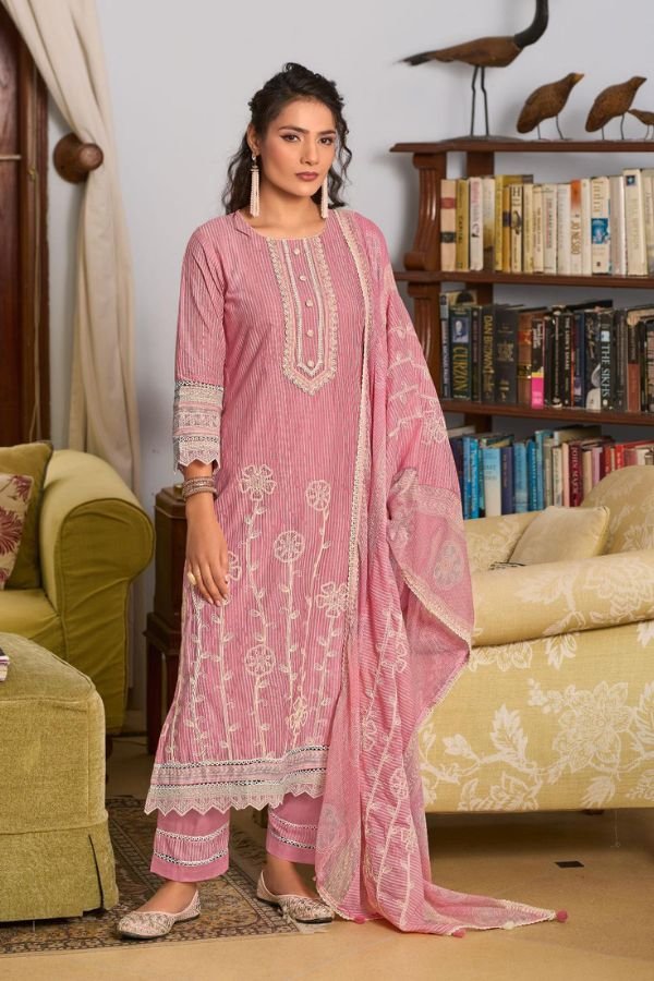 Jay Vijay Prints Basera Mal Mal Cotton Ladies Suit 11012