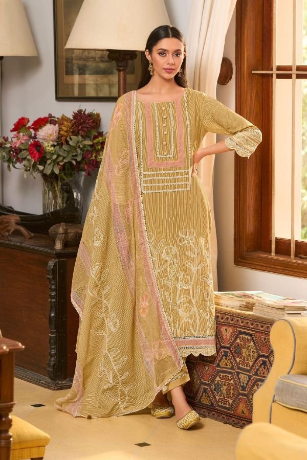 Jay Vijay Prints Basera Mal Mal Cotton Ladies Suit 11014
