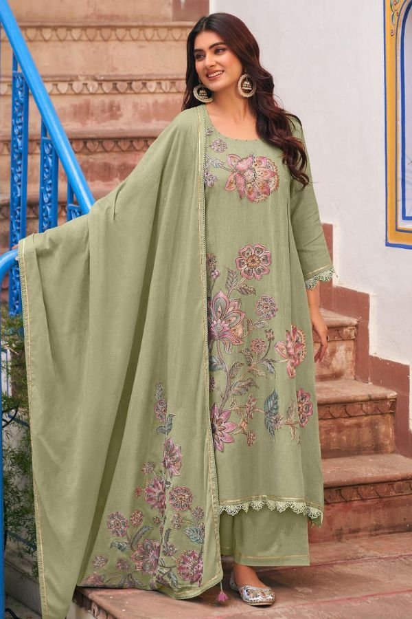 Jay Vijay Prints Chahat Pure Linen Salwar Suit 10923