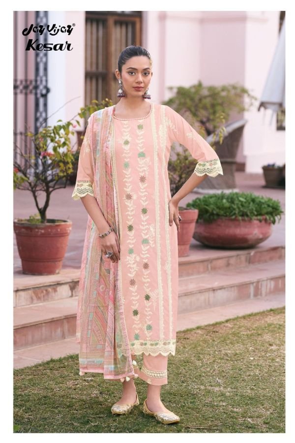 Jay Vijay Prints Kesar Cotton Ladies Salwar Suit 3273-A