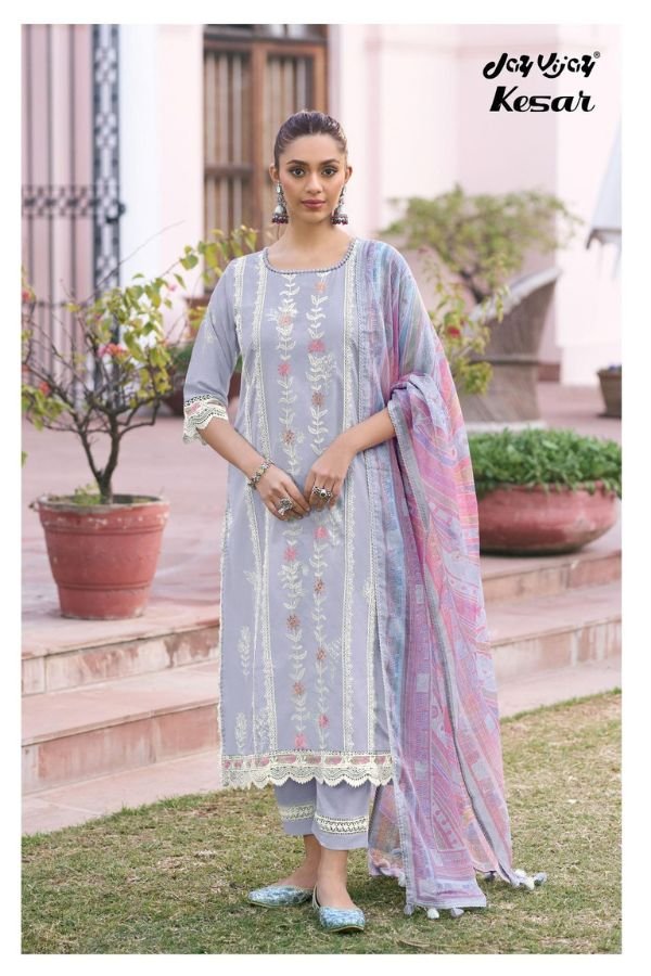 Jay Vijay Prints Kesar Cotton Ladies Salwar Suit 3273-B