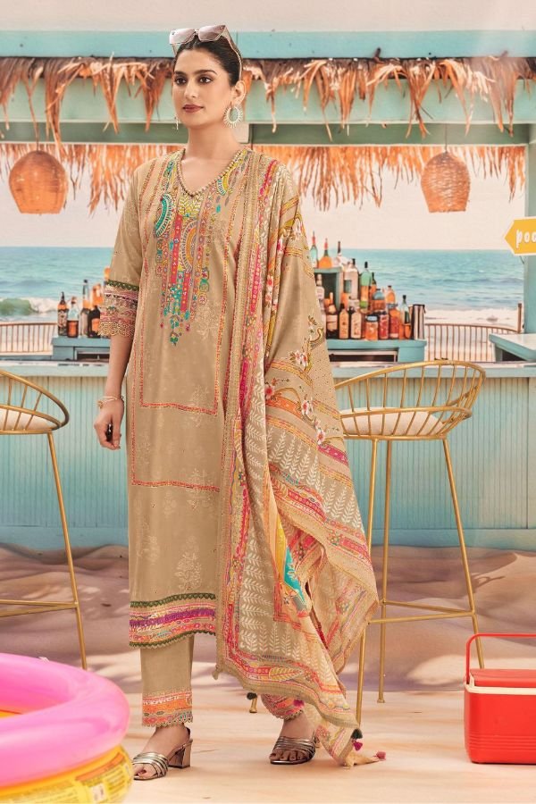 Jay Vijay Prints Romanchak Safar Cotton Ladies Suit 10912