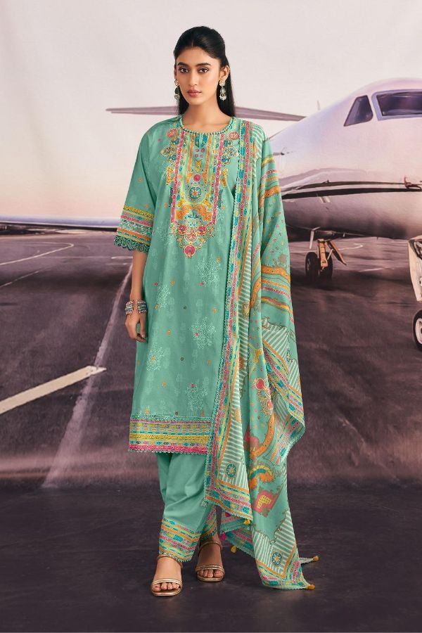 Jay Vijay Prints Romanchak Safar Cotton Ladies Suit 10913