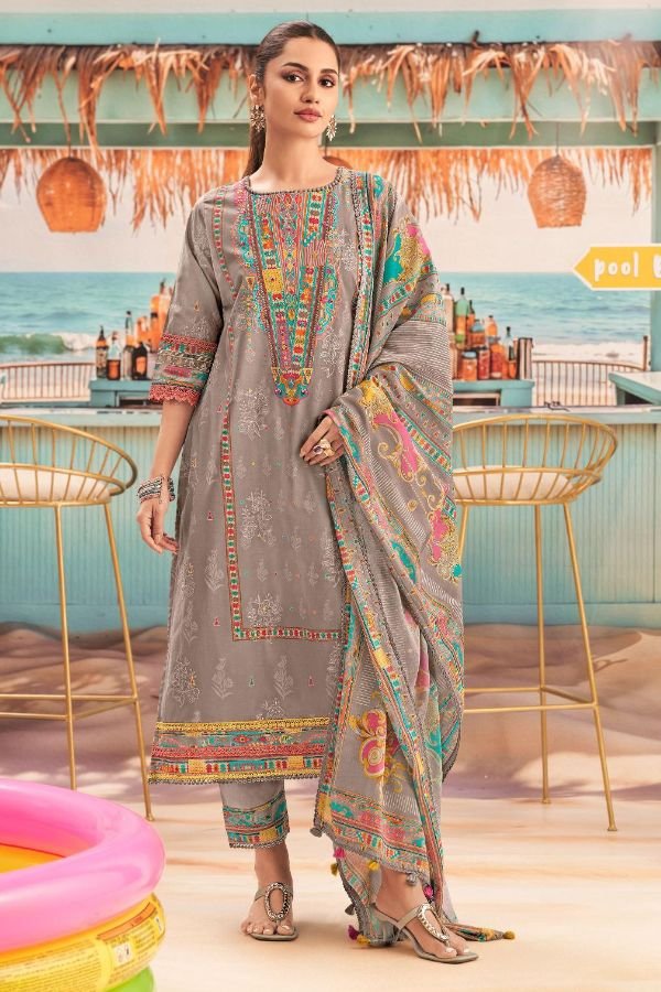 Jay Vijay Prints Romanchak Safar Cotton Ladies Suit 10914