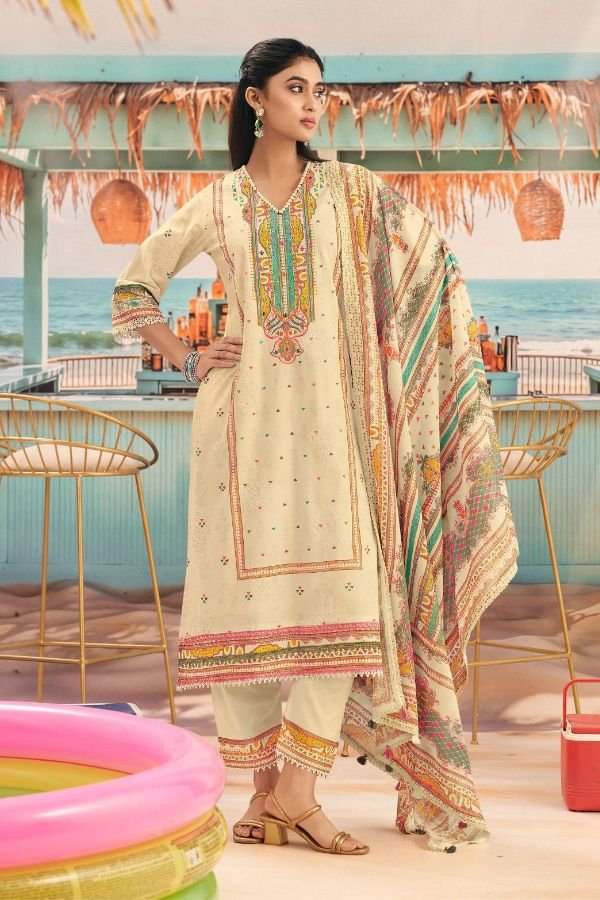 Jay Vijay Prints Romanchak Safar Cotton Ladies Suit 10916