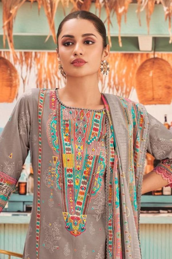 Jay Vijay Prints Romanchak Safar Cotton Ladies Suit 10914