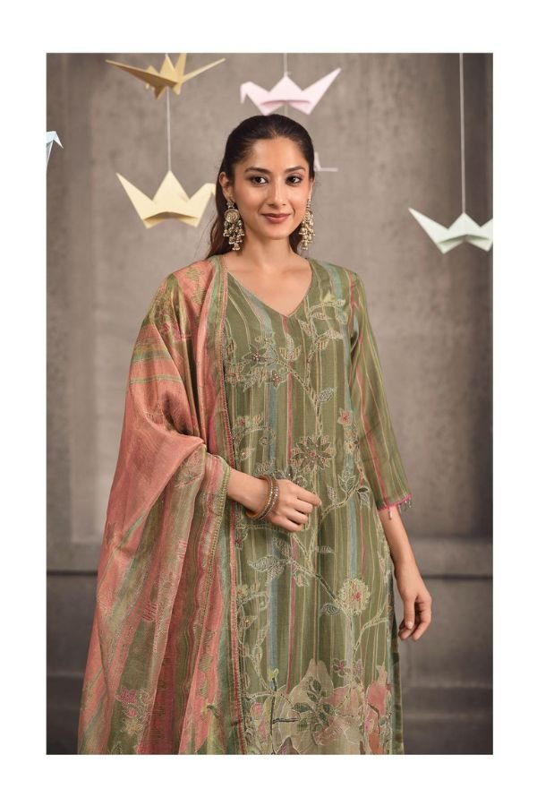 Jay Vijay Prints Terina Tissue Chanderi Ladies Suit 3311-A