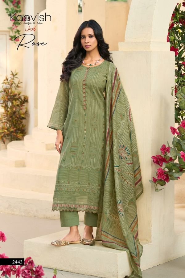 Kaavish Rose Mul Chanderi Ladies Suit 2443