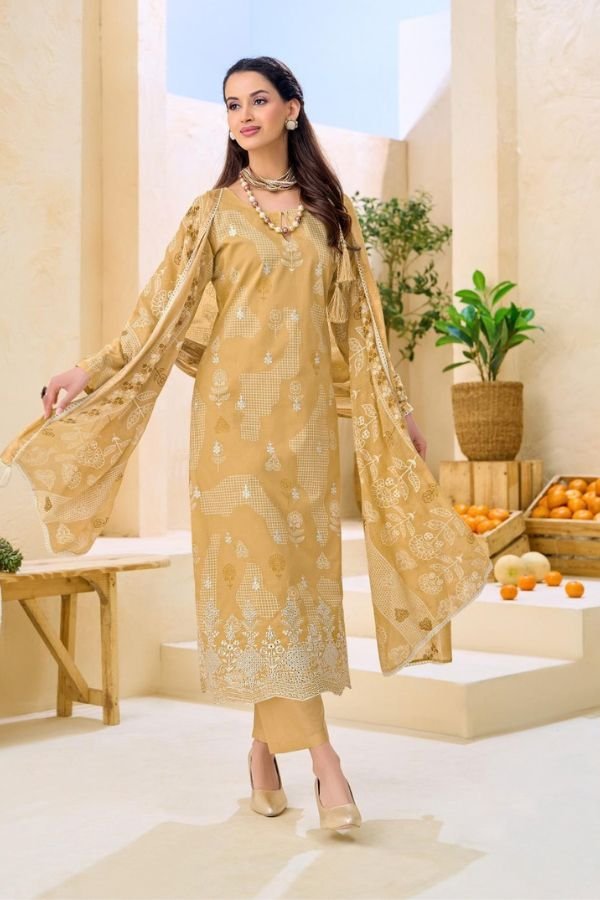 Kesar Karachi Ibadat Lawn Cotton Ladies Salwar Suit 3001