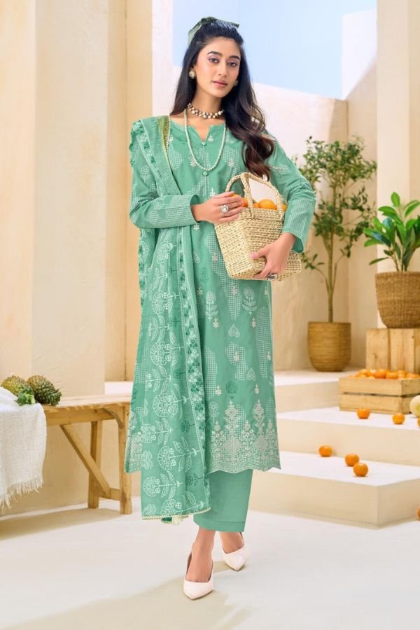 Kesar Karachi Ibadat Lawn Cotton Ladies Salwar Suit 3002