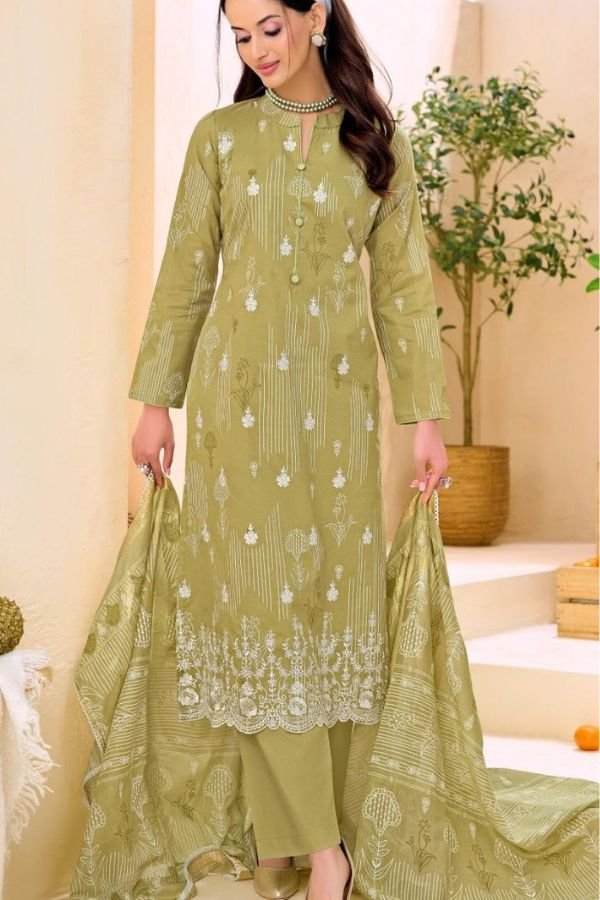Kesar Karachi Ibadat Lawn Cotton Ladies Salwar Suit 3004