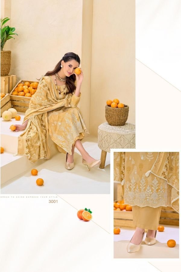 Kesar Karachi Ibadat Lawn Cotton Ladies Salwar Suit 3001