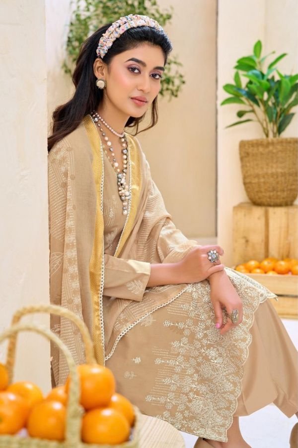 Kesar Karachi Ibadat Lawn Cotton Ladies Salwar Suit 3005