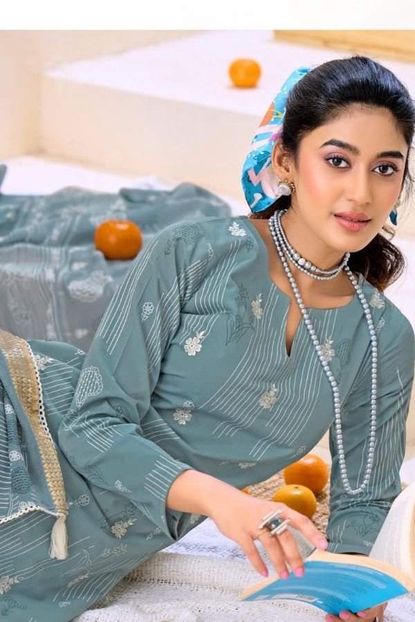 Kesar Karachi Ibadat Lawn Cotton Ladies Salwar Suit 3006