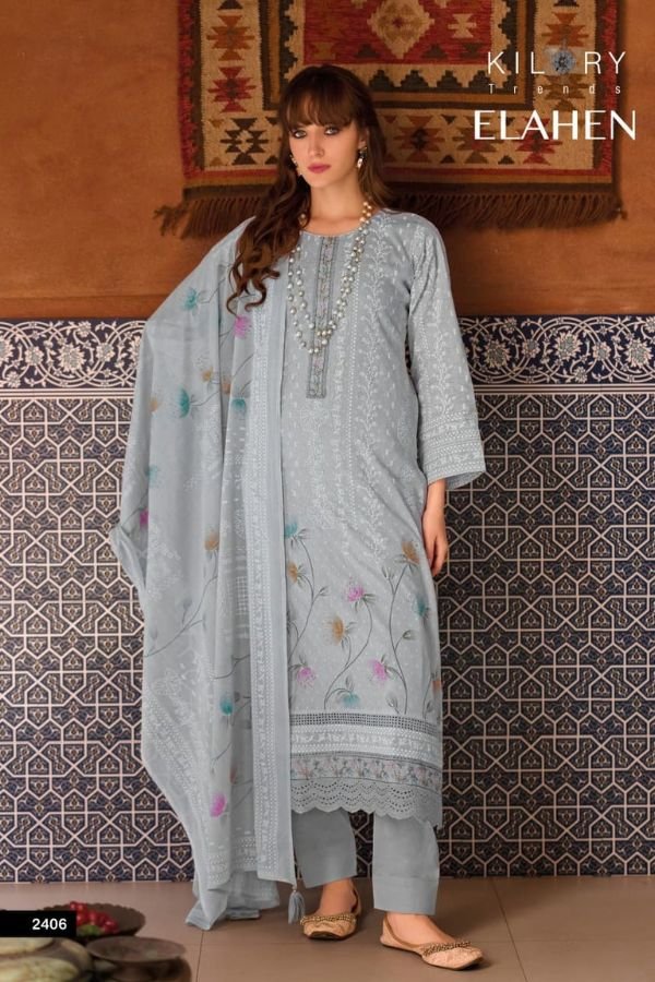 Kilory Trends Elahen Lawn Cotton Ladies Salwar Suit 2406