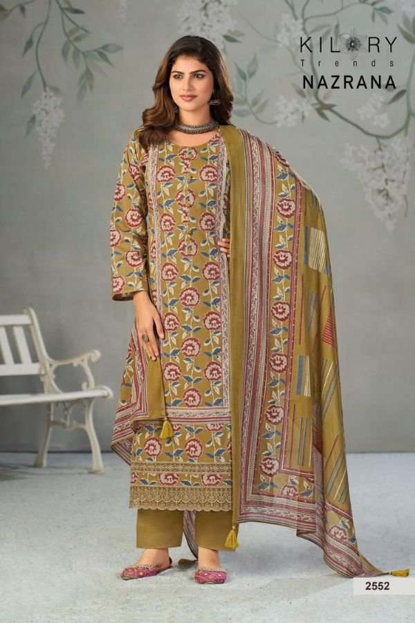 Kilory Trends Nazrana Pure Lawn Cotton Ladies Suit 2552