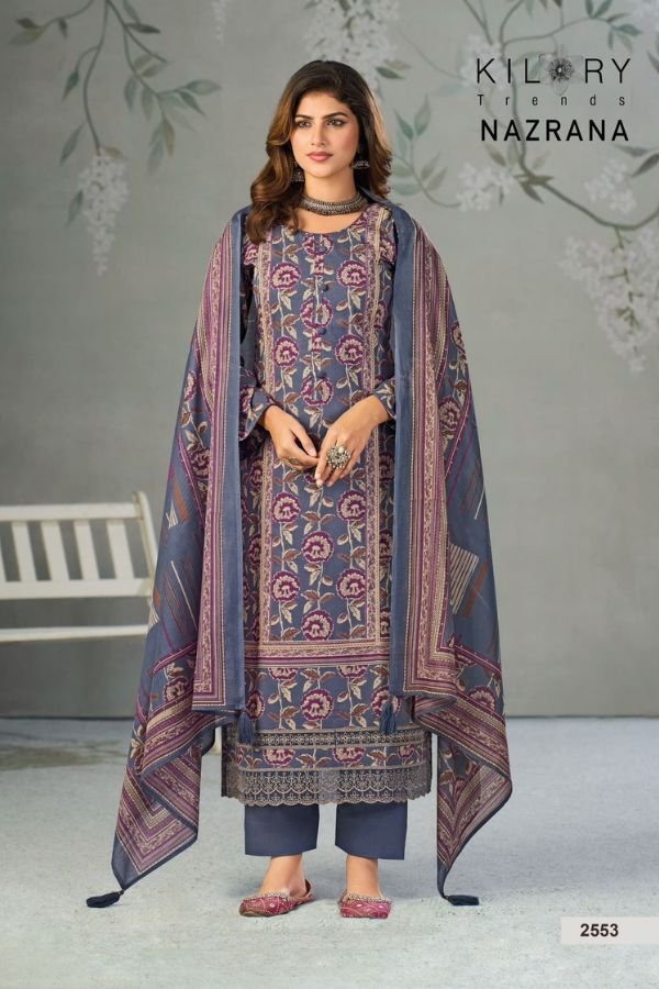 Kilory Trends Nazrana Pure Lawn Cotton Ladies Suit 2553