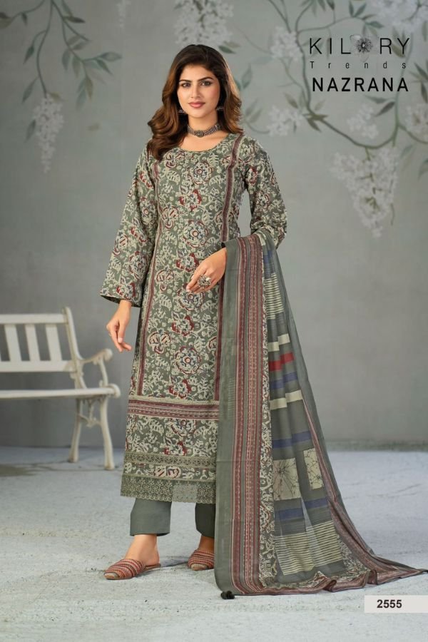 Kilory Trends Nazrana Pure Lawn Cotton Ladies Suit 2555