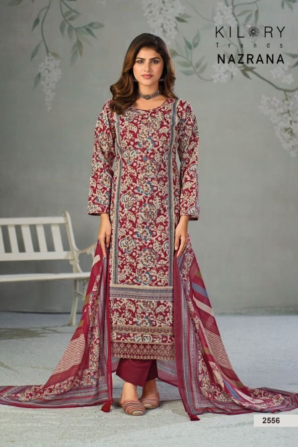 Kilory Trends Nazrana Pure Lawn Cotton Ladies Suit 2556