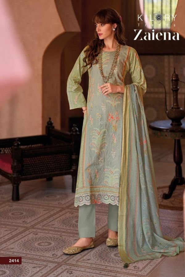 Kilory Trends Zaiena Pure Lawn Cotton Ladies Salwar Suit 2414