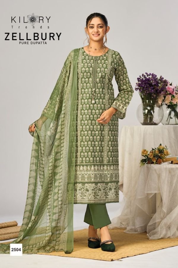 Kilory Trends Zellburi Lawn Cotton Ladies Salwar Suit 2504