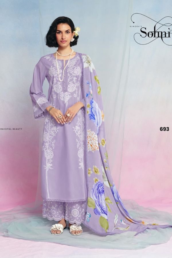 Kimora Fashion Fairy Pure Cotton Lawn Salwar Suit 693