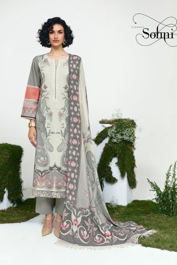Kimora Fashion Sohni Garden Pure Cotton Lawn Suit 661