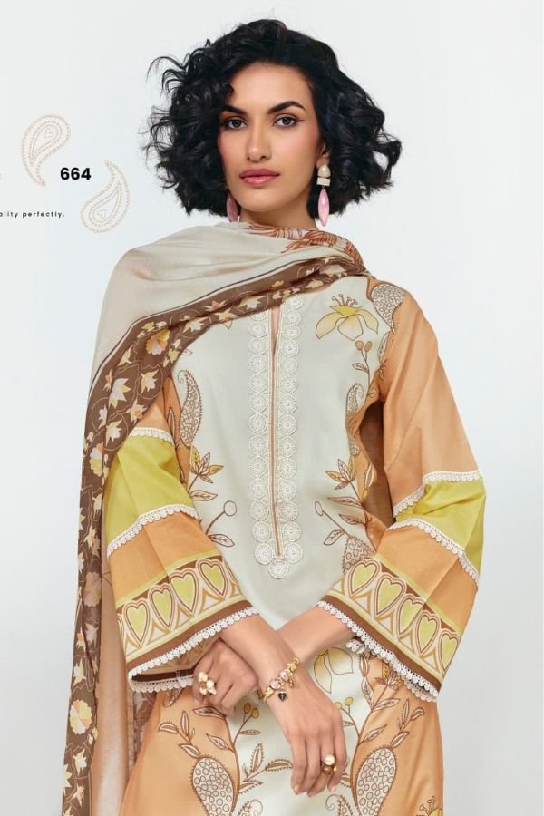 Kimora Fashion Sohni Garden Pure Cotton Lawn Suit 664