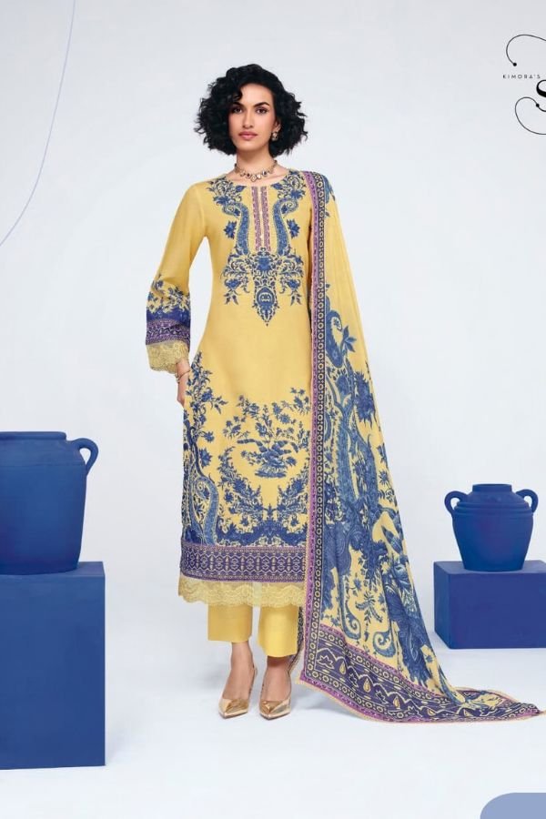 Kimora Fashion Sohni Indigo Linen Salwar Suit 682