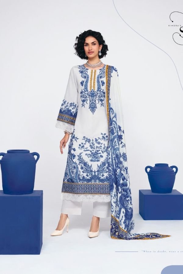 Kimora Fashion Sohni Indigo Linen Salwar Suit 683