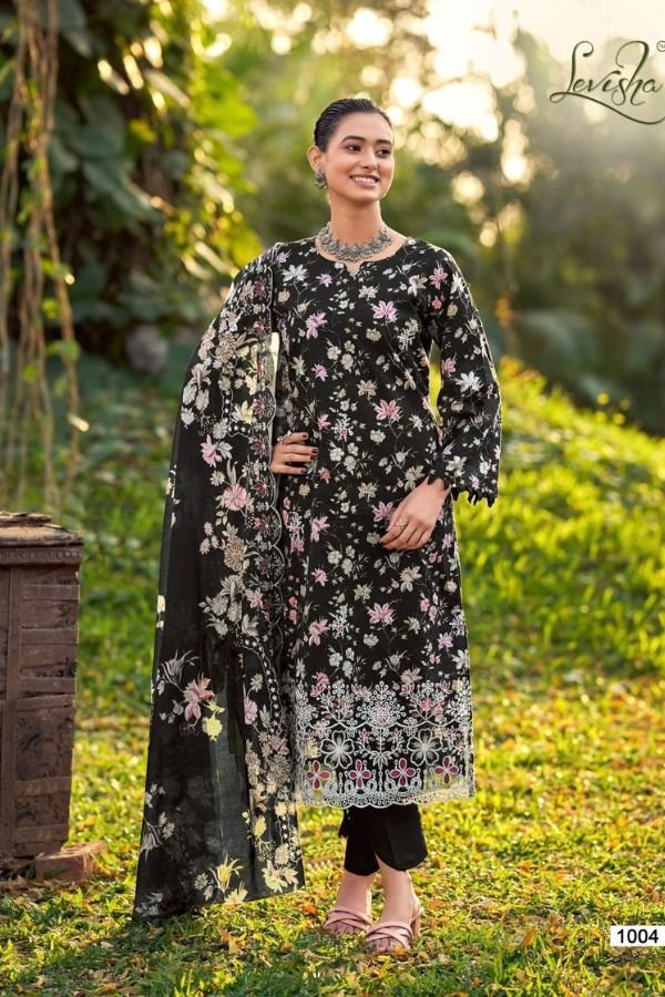 Levisha Chikankari Pure Lawn Cotton Ladies Suit 1004
