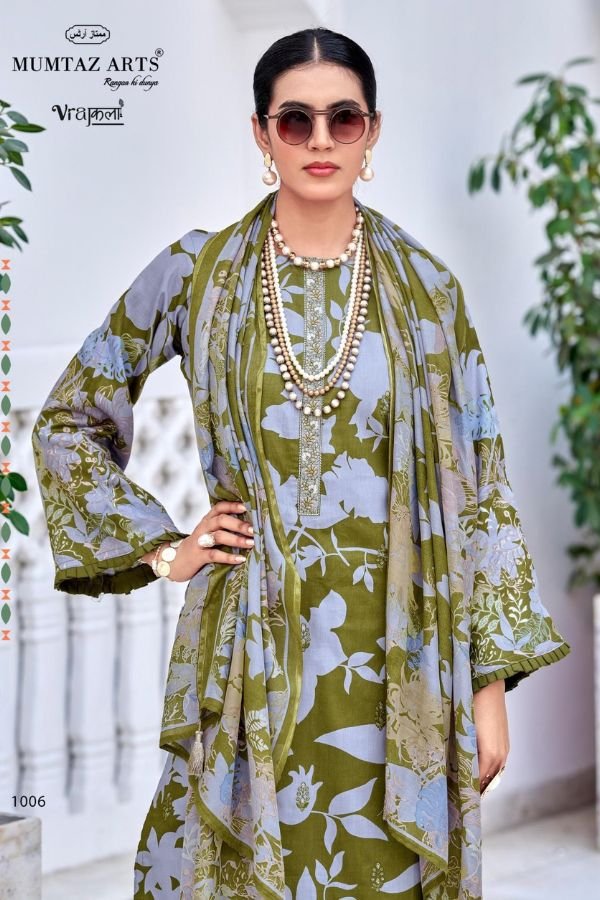 Mumtaz Arts Amelia Jam ladies Unstitched Suit 1006