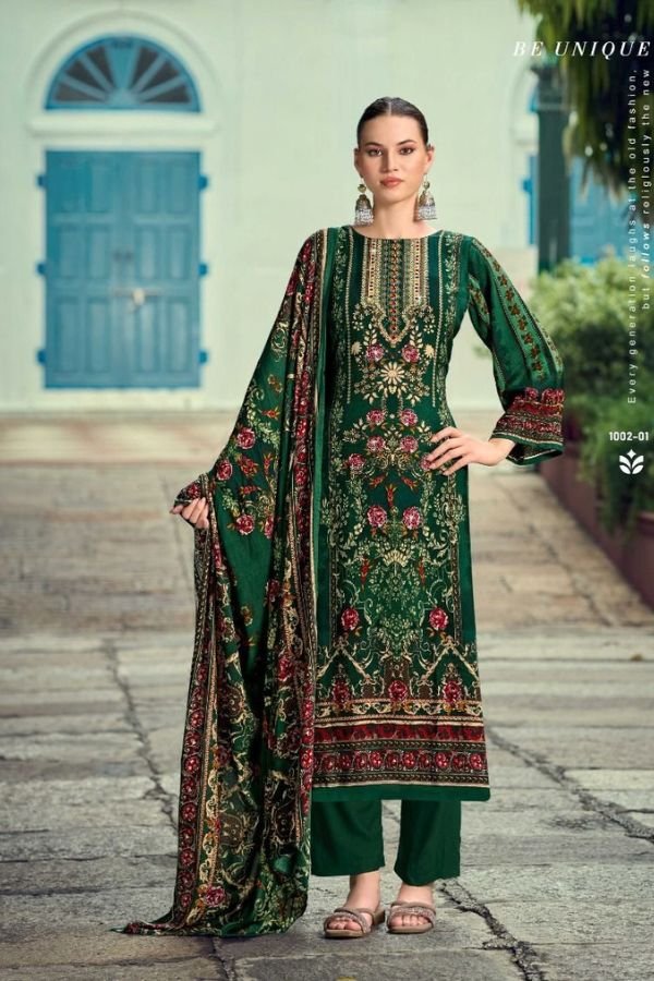 Mumtaz Arts Kashmir Beauty Rayon Ladies Unstitched Suit 1001-01