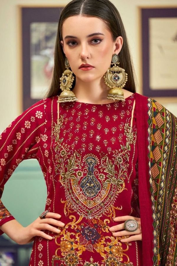 Mumtaz Arts Kashmir Beauty Rayon Ladies Unstitched Suit 1001-03