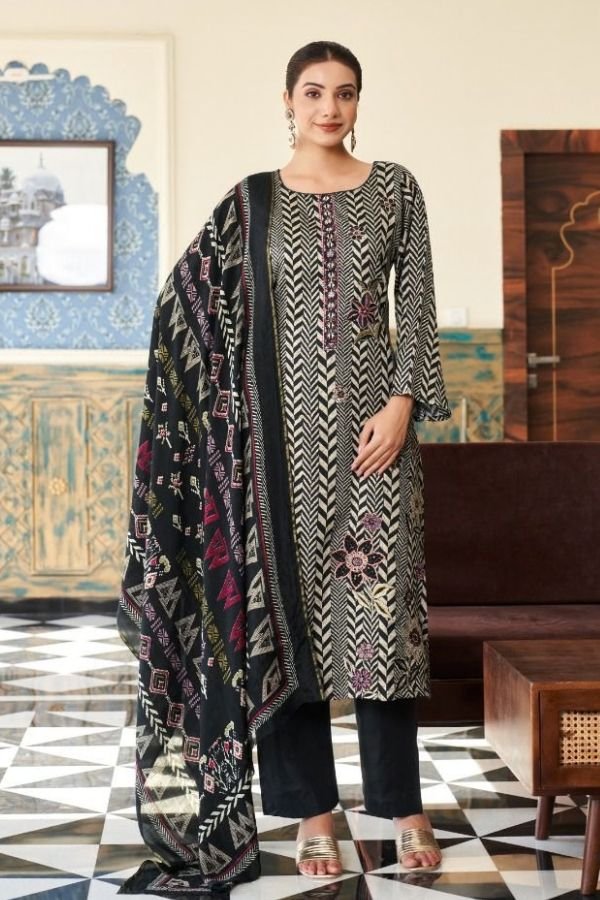 Mumtaz Arts Kashmira Jam Ladies Unstitched Suit 1105