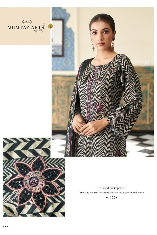 Mumtaz Arts Kashmira Jam Ladies Unstitched Suit 1105