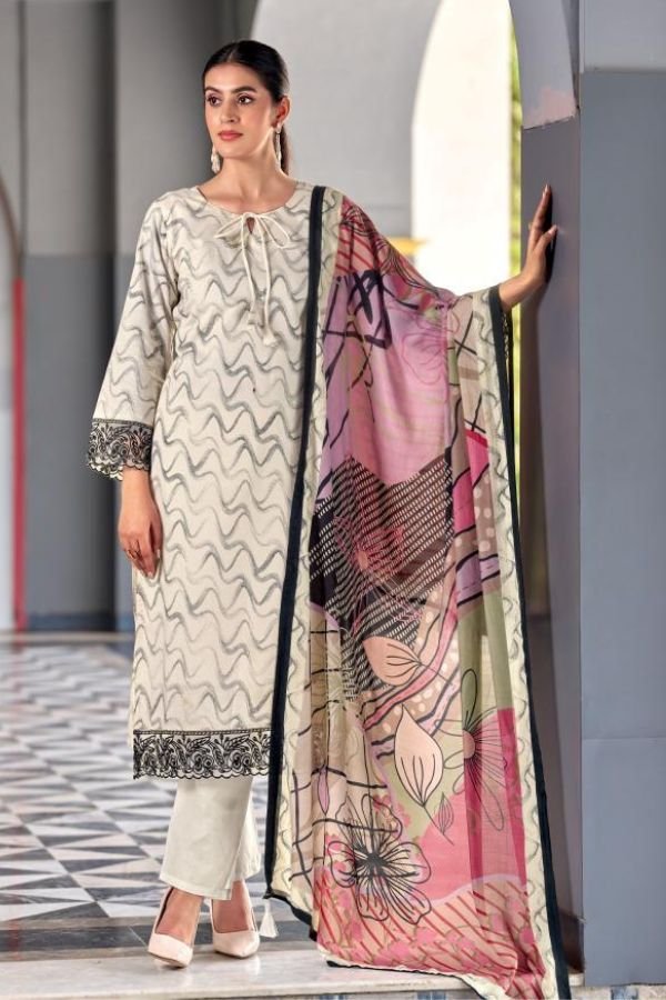 Mumtaz Arts Khwaab Jam ladies Unstitched Suits 1002