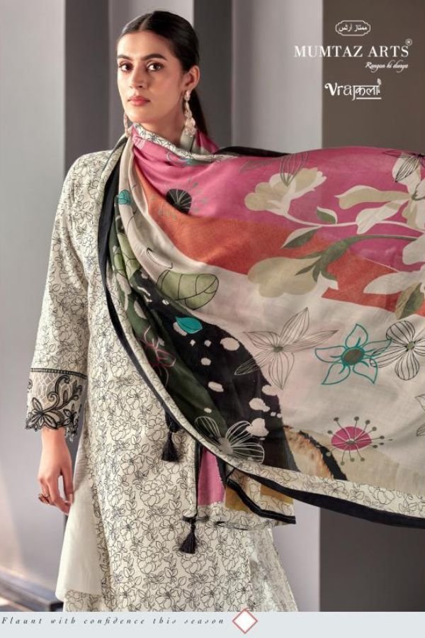 Mumtaz Arts Khwaab Jam ladies Unstitched Suits 1005